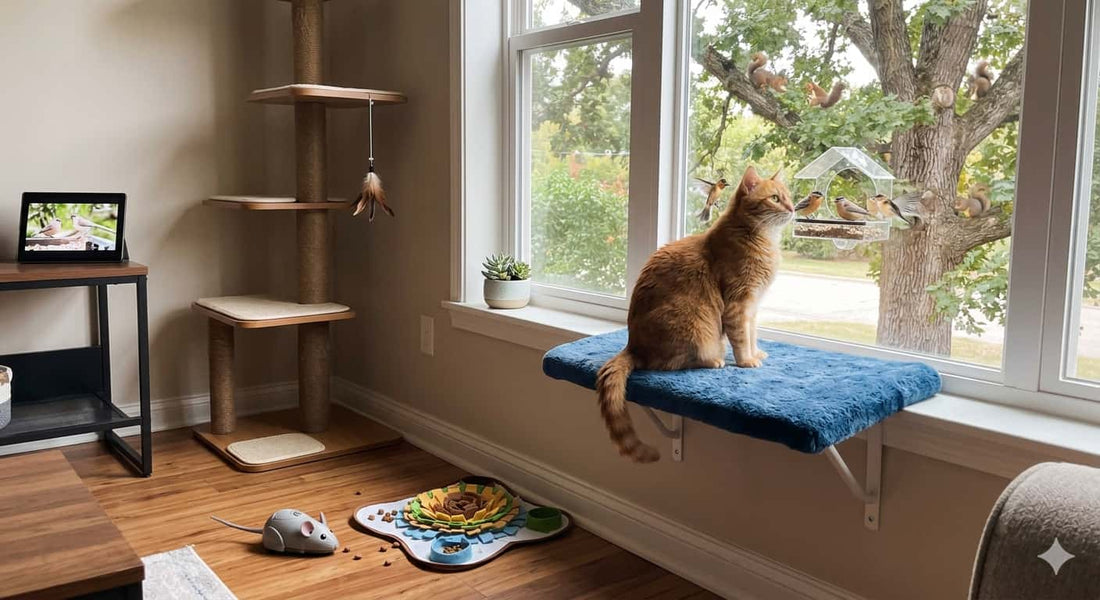 How to Keep Your Cat Entertained While You're at Work