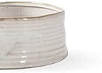 Fringe Studio Stoneware Pet Bowl, Medium, Ribbed White (501005)