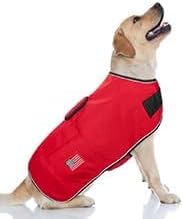 BEAUTYZOO Dog Winter Coat for XX-Large Dogs Waterproof, Warm Reflective Great Dane Oxford Canvas Jacket, Fleece Dog Cold Weather Coats Windproof for Female Male Dogs, Red XXL