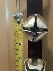 Warner Arctic Sleigh Bells Decorative Leather Strap Door Bells USA (10" with 3 Bells, Tan Leather with Silver Bells)
