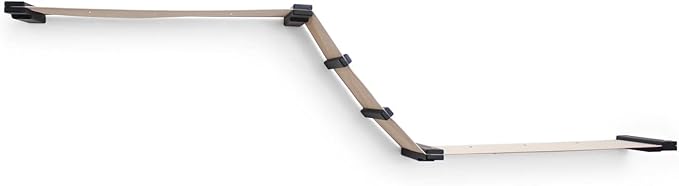 CatastrophiCreations Cat Multi-Level Raceway Hammock Wall Mounted Lounger for Climb and Play Furniture Cat Tree Shelves - Onyx/Natural, Large (176637476OXNAT)