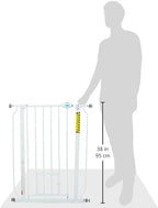 Carlson 36" Extra Tall Walk Through Dog Gate for Doorways & Bottom of Stairs, Metal Pet Gate with Small Pet Door, Expands 29.5”–36.5”, White