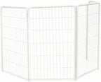 FXW Homeplus Unleashed Indoor Dog Playpen - Stress-Free and Safe Play, Heavy Duty 45 Inch 4 Panels Dog Pen for Large Dogs, White│Patented
