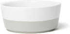 Waggo Dipper Ceramic Dog Bowl for Small and Large Breeds - Heavyweight and Durable Pet Food and Water Dish Crock, Dishwasher Safe, Modern (Light Grey, Medium)