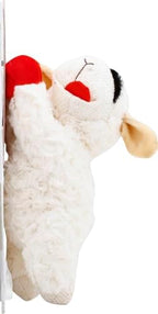 Multipet Lamb Chop Dog Plush Toy - Squeaky Toy for Small & Medium Dogs - Extra Soft Plush - Stuffed Animal for Cuddling & Playing (10",Cream,5 Squeakers),(Pack of 2)