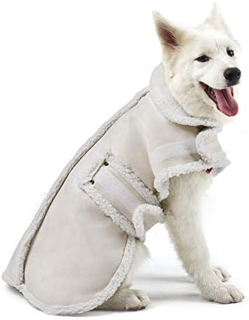 Dog Winter Jacket, Warm Windproof Dog Sweaters for Small Dogs, Thick Apparelf Fleece Coat for Medium Large Dogs (Large)