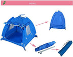 Breathable Washable Pet Puppy Kennel Dog Cat Folding Indoor Outdoor House Bed Tent (Blue,M)