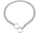 Chain Collar for Dogs,Metal Slip Link Training Heavy Duty Dog Collar Martingale Puppy Collars for Small Medium Large Big XL Breed Dogs Silver XL
