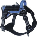 BUMBIN Tactical Dog Harness for Small Dogs No Pull, Famous TIK Tok No Pull Puppy Harness, Fit Smart Reflective Pet Walking Harness for Training, Adjustable Dog Vest Harness with Handle Denim Blue XS