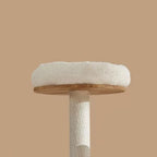 SHENGOCASE 14" Fluffy Faux Fur Cat Tree Tower Replacement Bed Cushion Pillow with Hook Tapes, Round Donut Cuddler Cat Dog Bed for Desk Table