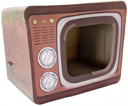 Pawfectpals Cardboard Cat Scratcher Lounge and Bed, Cat Scratching Board, Durable and Lightweight, Prevent Furniture Damage (TV)