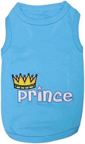 Parisian Pet Dog Shirt – 100% Cotton Shirts for Large Dogs – Blue Sleeveless Pet Clothes – Lightweight and Breathable Dog Apparel – Boy Dogs Clothes - Stretchy Pet T Shirts