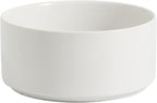 Ceramic 6.1inch Non-Slip Dog Food and Water Bowl for Small & Medium Breed Dogs,Pet Bowl for Replacement, Protects Cervical Spine (White)