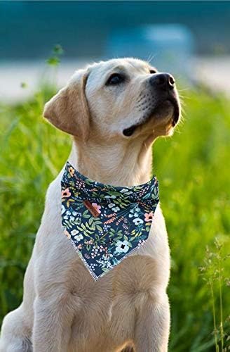 Elegant Little Tail Bandana for Boy Girl Small Medium Large Dogs, Comfortable Bibs Scarf, Adjustable Square Kerchief