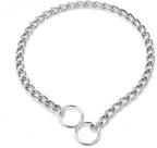 Dog Chain Collars, Slip Walking Dog Collars for Pulling Collar for Dogs Martingale Puppy Collars for XXS XS Small Medium Large Big XL Breed Dogs, Silver M