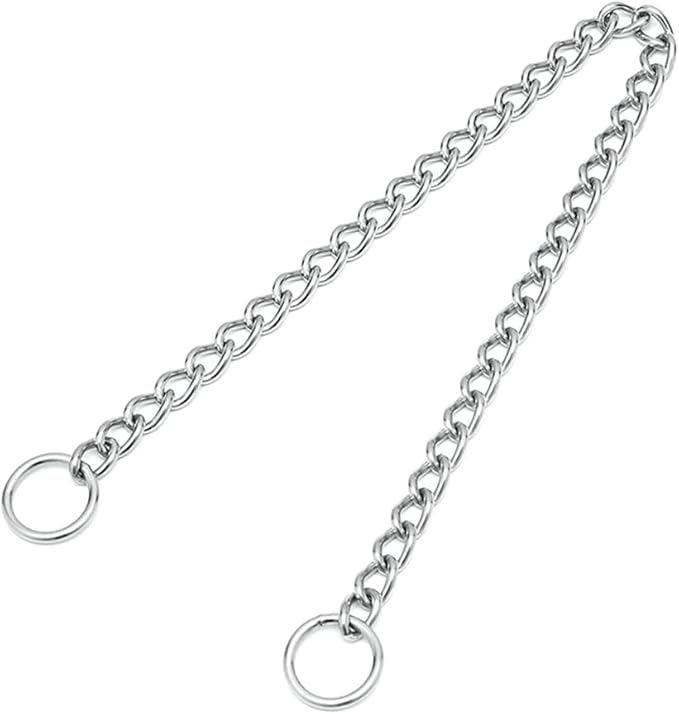 Choke Collar for Dogs, Chain Dog Choker Collar for Large Dogs Stainless Steel Heavy Duty Training Slip Martingale Collars for Small Medium Large Breed Dogs Boys Girls, Silver S