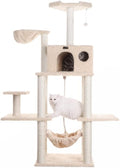 Maykoosh Cat Tree with Hammock & Playhouse - Beige - Scratching Posts - Easy Assembly