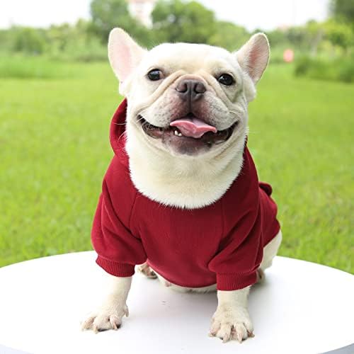 TAPBULL Dog Dresses, Fashionable Pet Dog Sweatshirt Clothes in Dark Colors, Cute Cat Birthday Dress Outfit (Red/Blue/Orange 3-Pack), X-Small