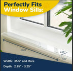 PROTECTO 2-Pack Window Sill Protector from Dogs 35.5 x 3.25 Clear Window Guards from Cats Scratching, Chewing & Clawing | Keep Your Sills Smooth & Paws Safe | Ultra Strong Window Sill Cover Protection