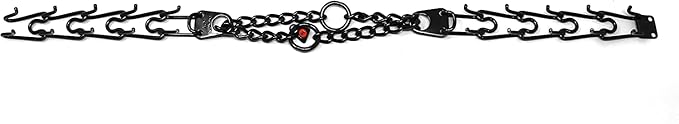 HS HERM. SPRENGER GERMANY Black Stainless Steel Prong Dog Training Collar Ultra-Plus Pet Pinch Collar No-Pull Collar for Dogs Anti Pull Training Collar Made in Germany 4mm x 25in Large