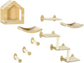 Sturdy Wall-Mounted Cat Tree with Multiple Perches, Soft Hammocks and Scratching Posts for Indoor Cats to Climb, Rest and Play