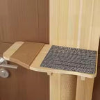 M/P Door Hanging Cat Shelf, 4-Tiers Vertical Cat Tree Over The Door, Over Door Cats Climber with Kitten Scratching Post, Pads, Tease Ball,Doors Cats Ladder for Indoor Kittens Jumping & Playing
