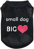 6-Pack Dog Boy Summer Shirts - Black, Sleeveless, Printed Pet Shirts for Small to Medium Dogs & Cats
