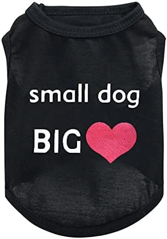 Boss K9 Security Print Vest for Chihuahua, Yorkies - Black Small Dog Boy Summer Casual Fashion Outfits