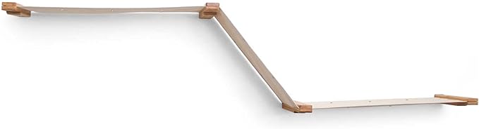 CatastrophiCreations Cat Multi-Level Raceway Hammock Wall Mounted Lounger for Climb and Play Furniture Cat Tree Shelves, Natural/Natural (LR11NANT)