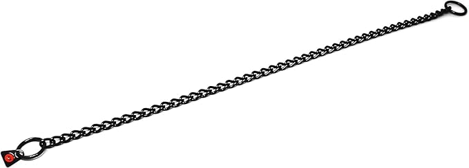 Herm Sprenger Black Stainless Steel Dog Training Collar No-Pull Slip Chain for Small Medium Large Dogs for Easy Control Made in Germany 2.5mm 24in (60cm)
