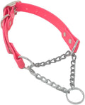 Regal Dog Products Martingale Collar for Dogs - Waterproof Biothane Collar for Small, Medium, Large Dogs - Limited Cinch Heavy Duty Chain for No Pull Dog Walking and Pet Training (Large, Pink)