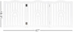 Pet Gate, Wooden Free Standing Dog Gate for Small Dogs and Cats. Great Folding Fence for Doorways, Halls, Stairs. White