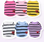 Dog Shirts for Large Dogs, Striped T-Shirts Pets Vest Pet Apparel Tee Shirts Dog Tank Top Spring Summer Suitable for Chihuahua French Bulldog Bichon Shih Tzu