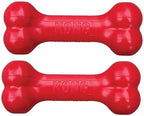 KONG Goodie Bone - Classic Durable Natural Rubber Dog Bone, Supports Mental Engagement - Treat Dispensing - Red - for Small Dogs (Pack of 2)