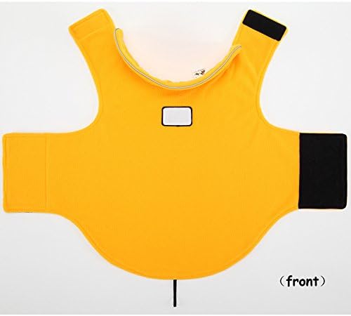 Creation Core Windproof Plush with Sport Vest Dog Clothes Night Reflective Jacket Pet Keep Warm Jacket No Pull No Choke Design Eco-Friendly for Small and Large Big Dog(Yellow XXXL)