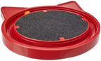 Cat Toy with Scratcher Pad and Rolling Ball – Oval Track for Independent Play and Instinct Stimulation (RED)