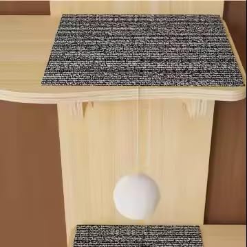M/P Door Hanging Cat Shelf, 4-Tiers Vertical Cat Tree Over The Door, Over Door Cats Climber with Kitten Scratching Post, Pads, Tease Ball,Doors Cats Ladder for Indoor Kittens Jumping & Playing