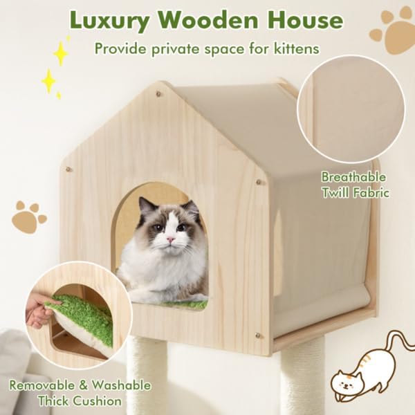 5 Story Cat Tree, Cat Villa