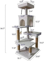 EveryYay by Petco Cozy Condo 5-Level Cat Tree for Large Cats 54.7" H