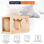 9pcs Wall Wood Climber Set - 2 Cat Condos Houses & 4 Shelves & 2 Ladders & 1 Sisal Cat Scratching Post Cat Steps, Perch & Bed