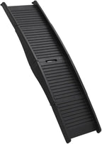 vidaXL Folding Dog Ramp - Non-Slip, Safe for Aging Pets, Easy Storage, Versatile Use, Durable Plastic, Black