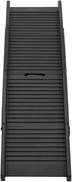 vidaXL Folding Dog Ramp - Non-Slip, Safe for Aging Pets, Easy Storage, Versatile Use, Durable Plastic, Black