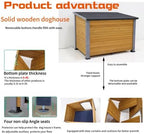 44.48" Large Dog House Winter Warm Outdoor Weatherproof Dog Houses for Large Dogs Outside Dog House Doghouse Wooden Dog Kennel