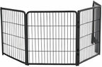 FXW Homeplus Unleashed Indoor Dog Playpen - Stress-Free and Safe Play, Heavy Duty 32 Inch 4 Panels Dog Pen for Small and Medium Dogs, Black│Patented