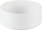 Non-Slip 8.2inch Ceramic Dog Food and Water Bowl for Large Breed Dogs, Pet Bowl for Replacement (Single Bowl, White)