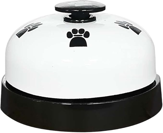 Pet Training Bell, 1 Pack Call Bell for Dog or Cat, 2.83 Inch Diameter with Metal Construction, White