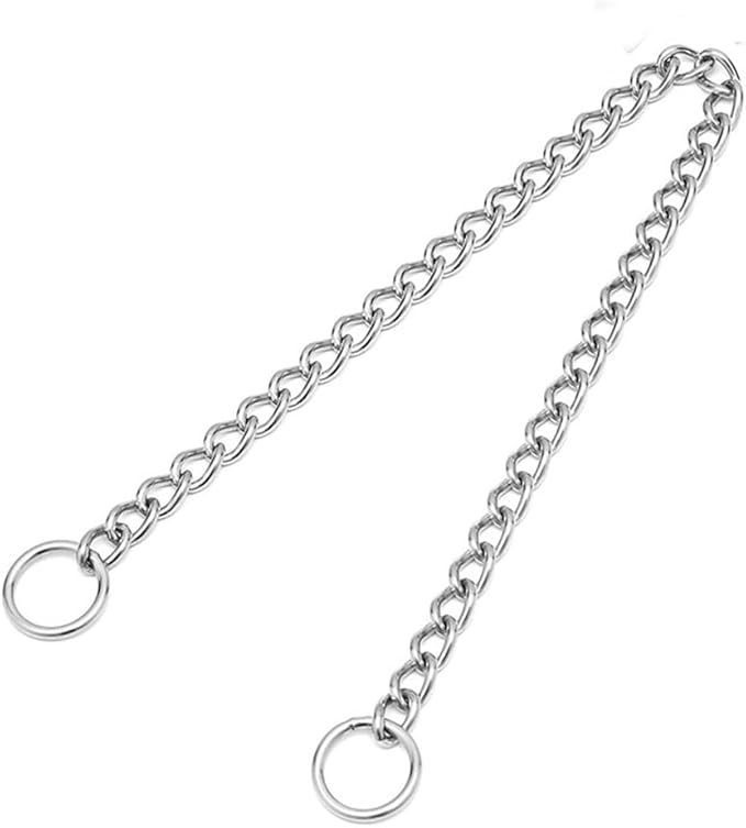Chain Dog Choke Collars for Medium Dogs,Silver M Slip Link Training Heavy Duty Dog Choker Collar Martingale Puppy Collars for Small Medium Large Big Breed Dogs Stainless steels