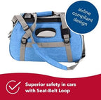 Coastal Pet Bergan Comfort Carrier - Breathable Travel Carrier for Dogs & Cats - Heather Bermuda, 16" x 8" x 11"