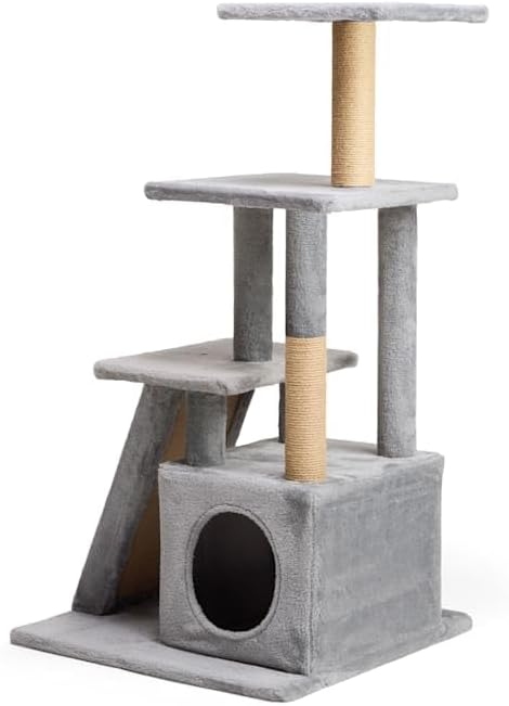 EveryYay by Petco Cozy Condo 4-Level Cat Tree with Ramp for Large Cats 45.1" H