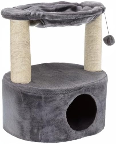 Trixie Baza Grande 24-in Cat Tree, Two Sisal Scratching Posts, Cat Condo and Hammock, Dangling Cat Toy